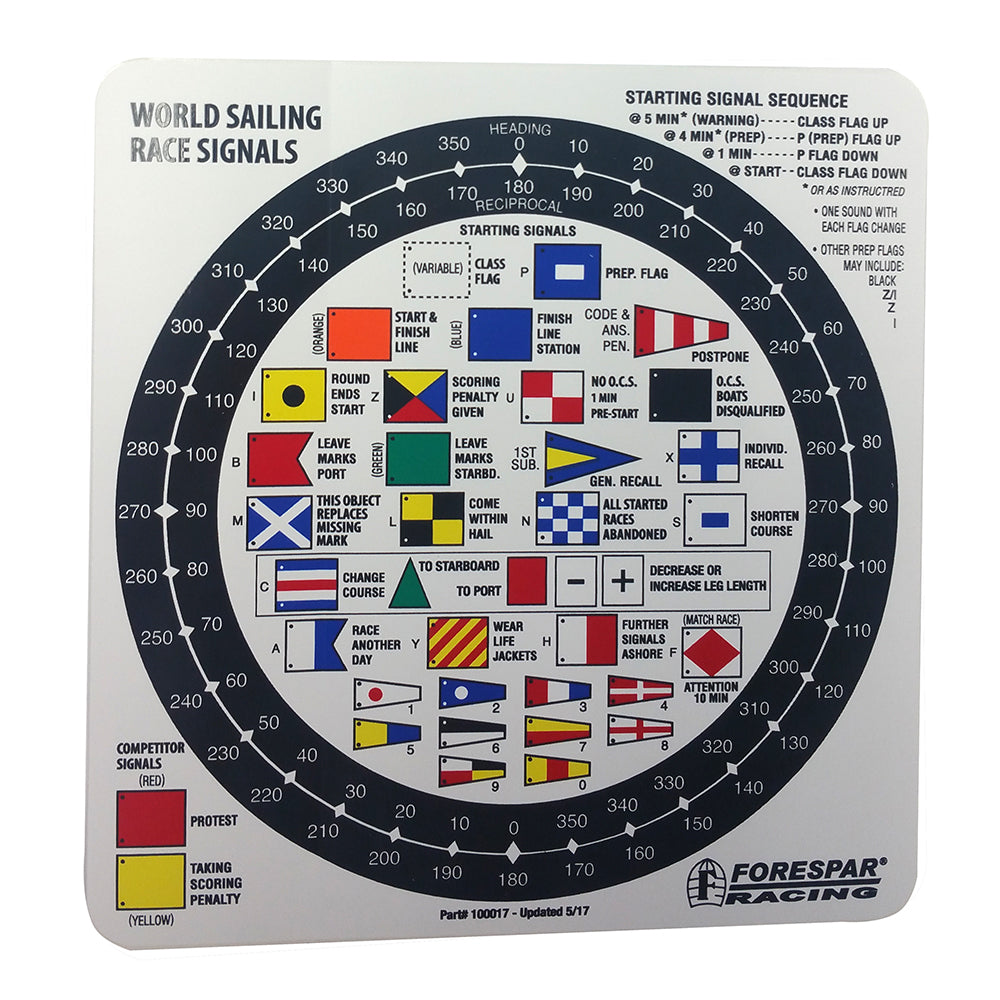 Forespar Performance Products, Forespar Nash 207 Racing Signal Flag Label