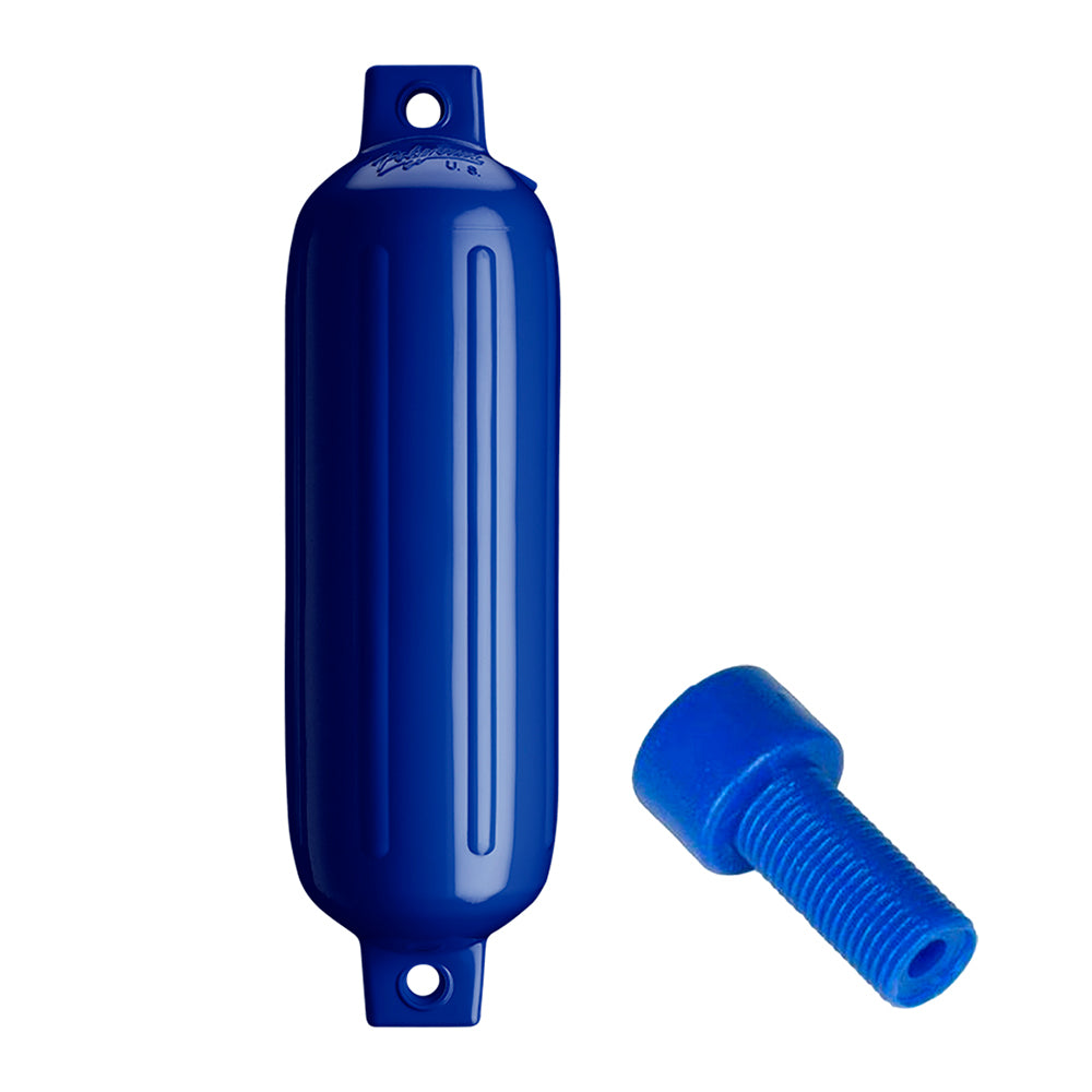 Polyform U.S., Polyform G-3 Twin Eye Fender 5.5" x 19" - Cobalt Blue w/Adapter