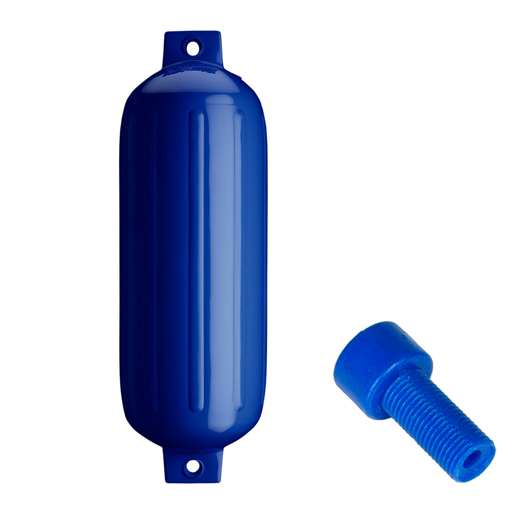 Polyform U.S., Polyform G-5 Twin Eye Fender 8.8" x 26.8" - Cobalt Blue w/Adapter