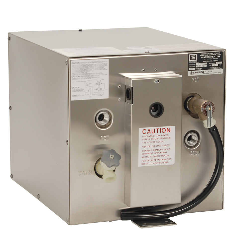Whale Marine, Whale Seaward 6 Gallon Hot Water Heater w/Rear Heat Exchanger - Stainless Steel - 240V - 1500W