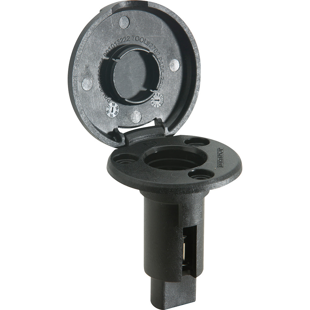 Attwood Marine, Attwood LightArmor Plug-In Base - 2 Pin - Black - Round