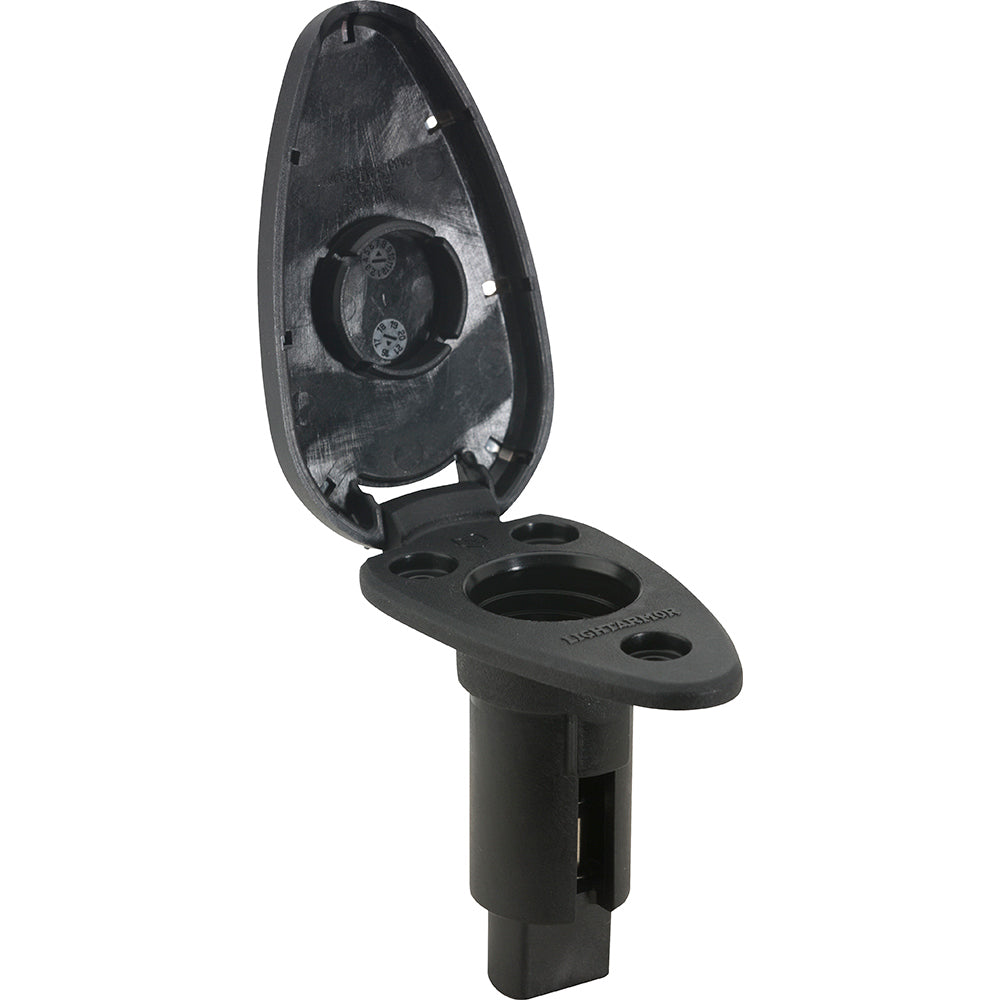 Attwood Marine, Attwood LightArmor Plug-In Base - 2 Pin - Black - Teardrop