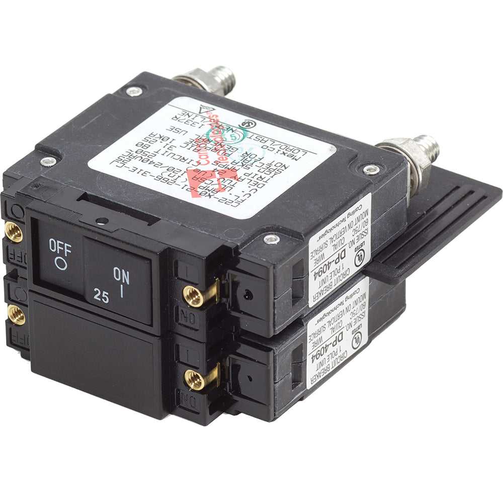 Blue Sea Systems, Blue Sea 7464 UL-489 Circuit Breaker - 25A Flat Rocker