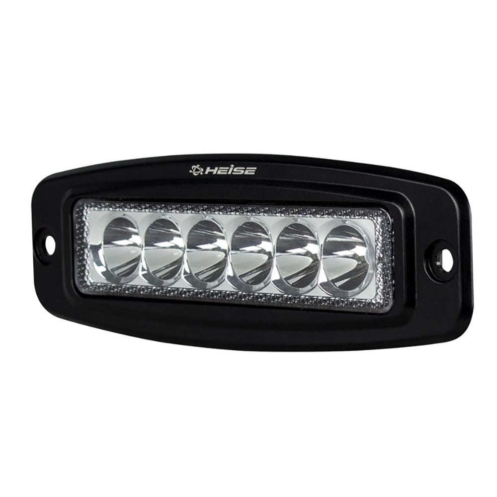 HEISE LED Lighting Systems, HEISE 6 LED Single Row Driving Light - Flush Mount