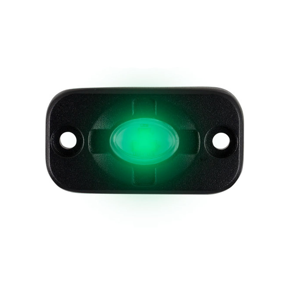 HEISE LED Lighting Systems, HEISE Auxiliary Accent Lighting Pod - 1.5" x 3" - Black/Green