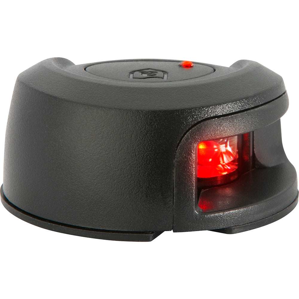 Attwood Marine, Attwood LightArmor Deck Mount Navigation Light - Black Composite - Port (red) - 2NM