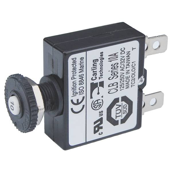 Blue Seas, Blue Sea Reset-Only Push Button Circuit Breaker, 7056-BSS