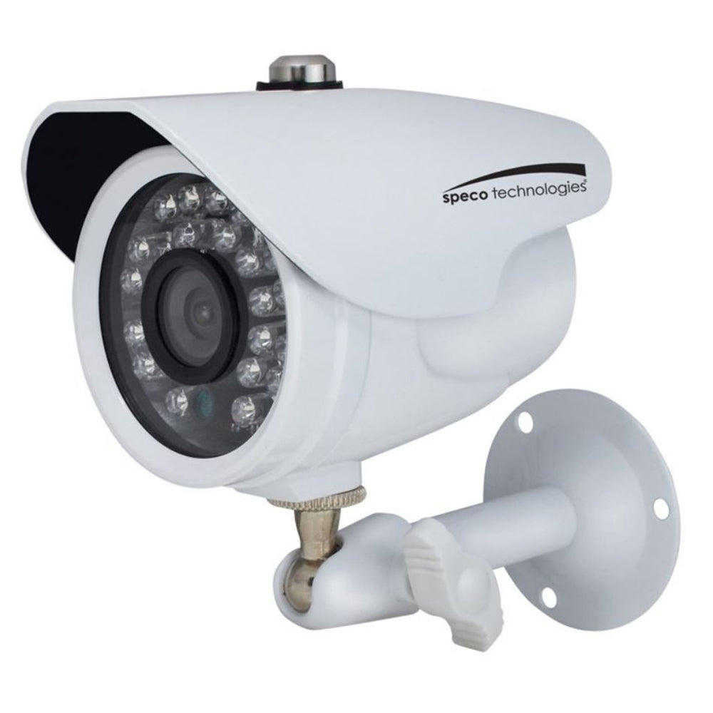 Speco Tech, Speco HD-TVI 2MP Color Waterproof Marine Bullet Camera w/IR, 10' Cable, 3.6mm Lens, White Housing
