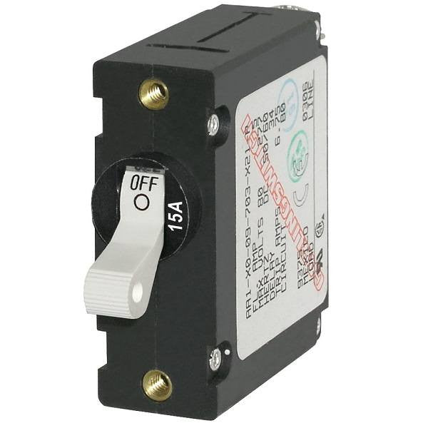 Blue Seas, Blue Sea A Series White Toggle Circuit Breaker, 7210-BSS