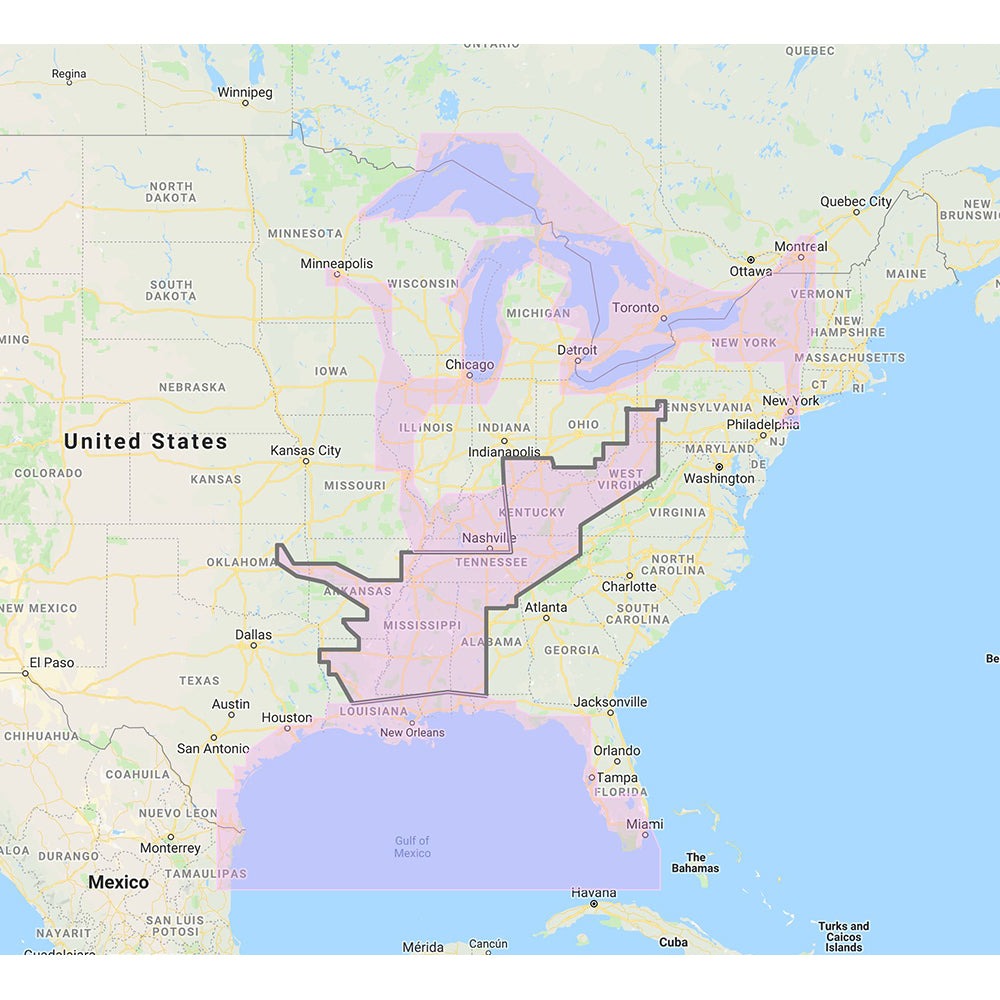 Furuno Gulf of Mexico, Great Lakes & Rivers - Vector Chart & Standard Resolution Satellite Photos f/Part of the Great