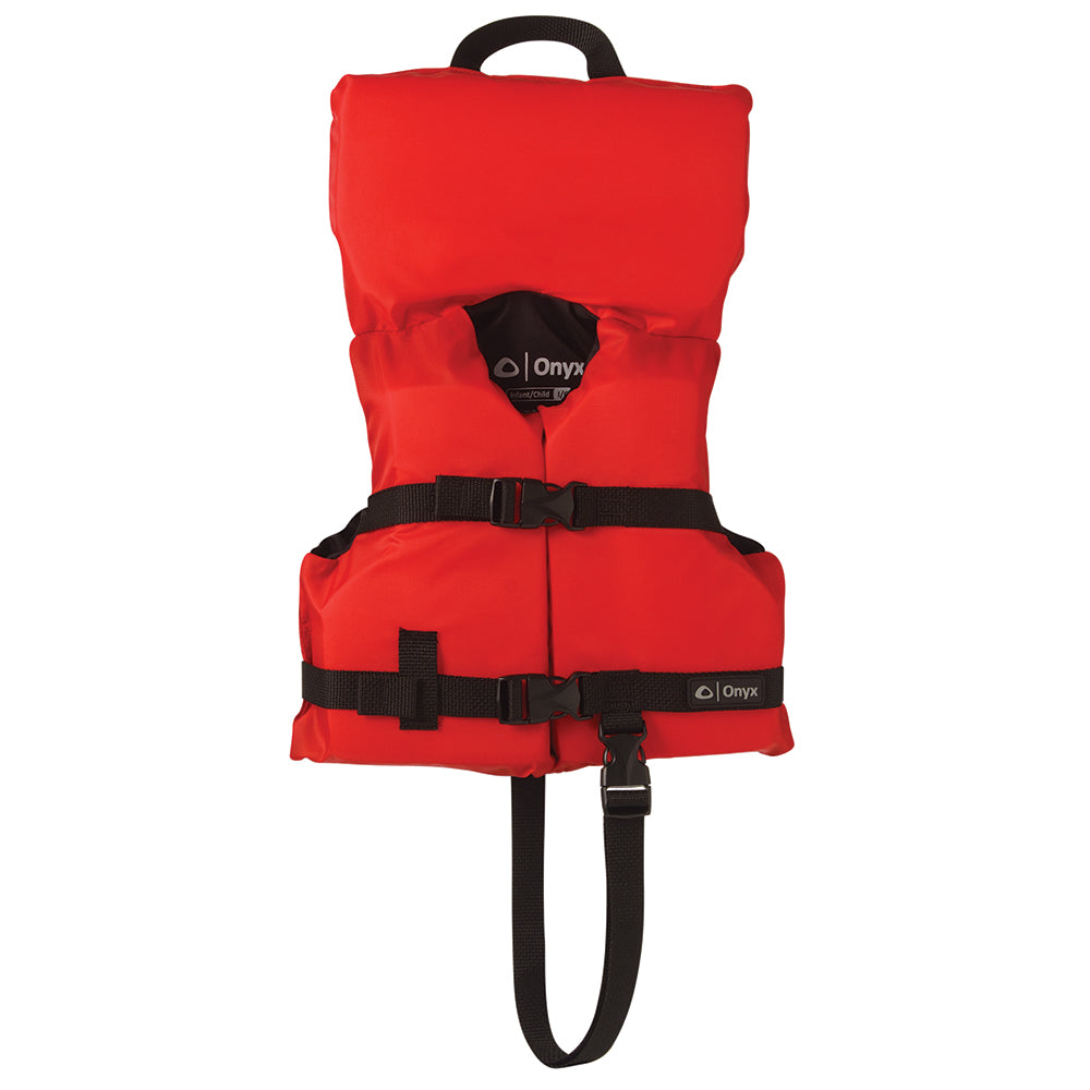 Onyx Outdoor, Onyx Nylon General Purpose Life Jacket - Infant/Child Under 50lbs - Red
