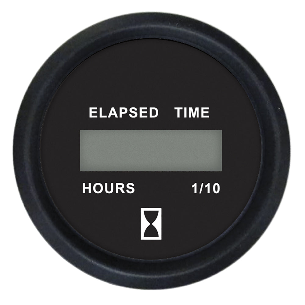 Faria Beede Instruments, Faria Euro Black 2" Digital Hourmeter Gauge