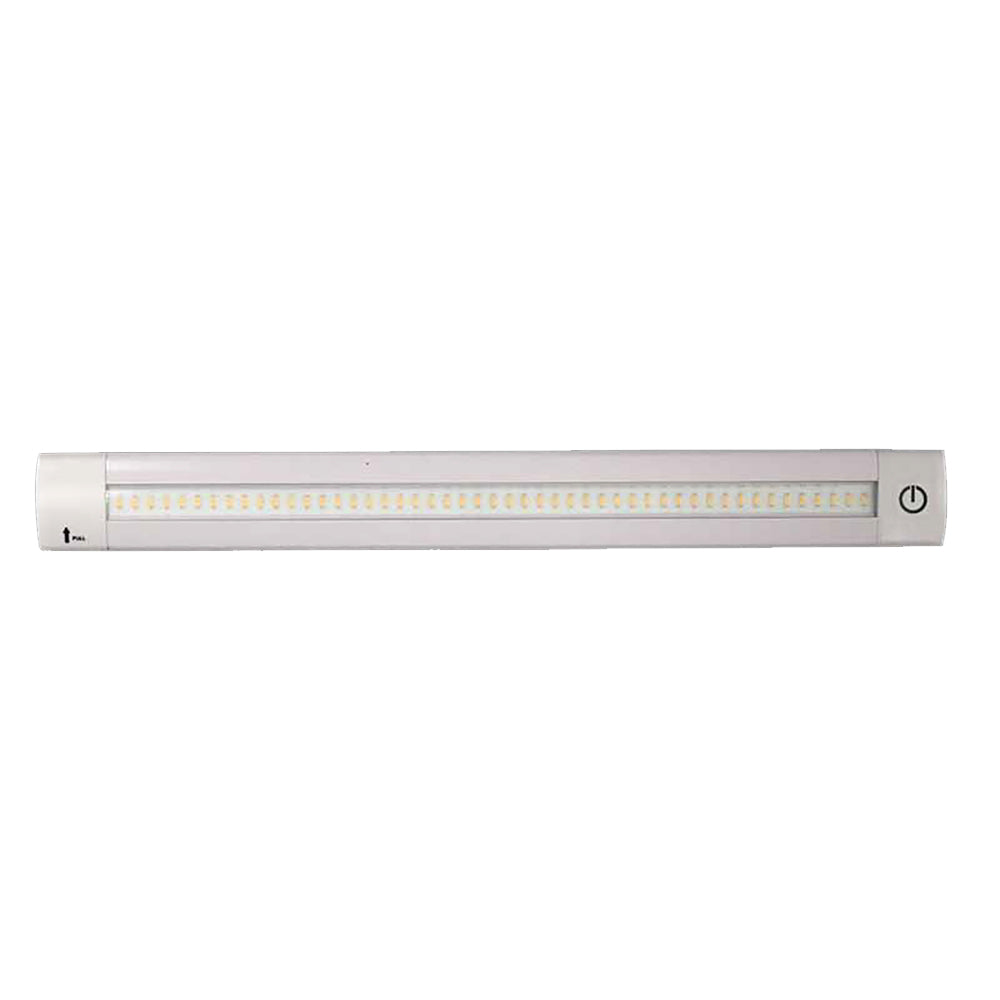 Lunasea Lighting, Lunasea Adjustable Linear LED Light w/Built-In Dimmer - 12" Length, 12VDC, Warm White w/ Switch