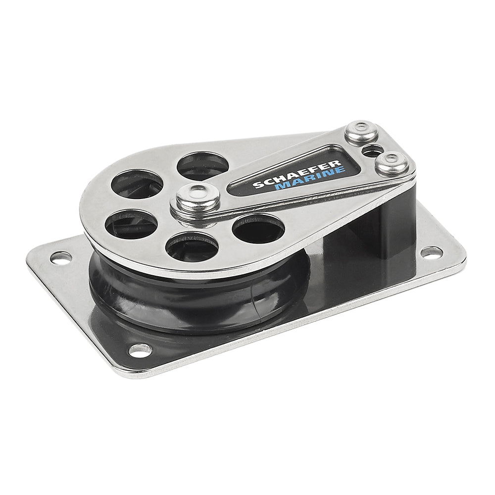 Schaefer Marine, Schaefer Series 5 Flat Base Cheek Block - Stainless Steel Cheeks