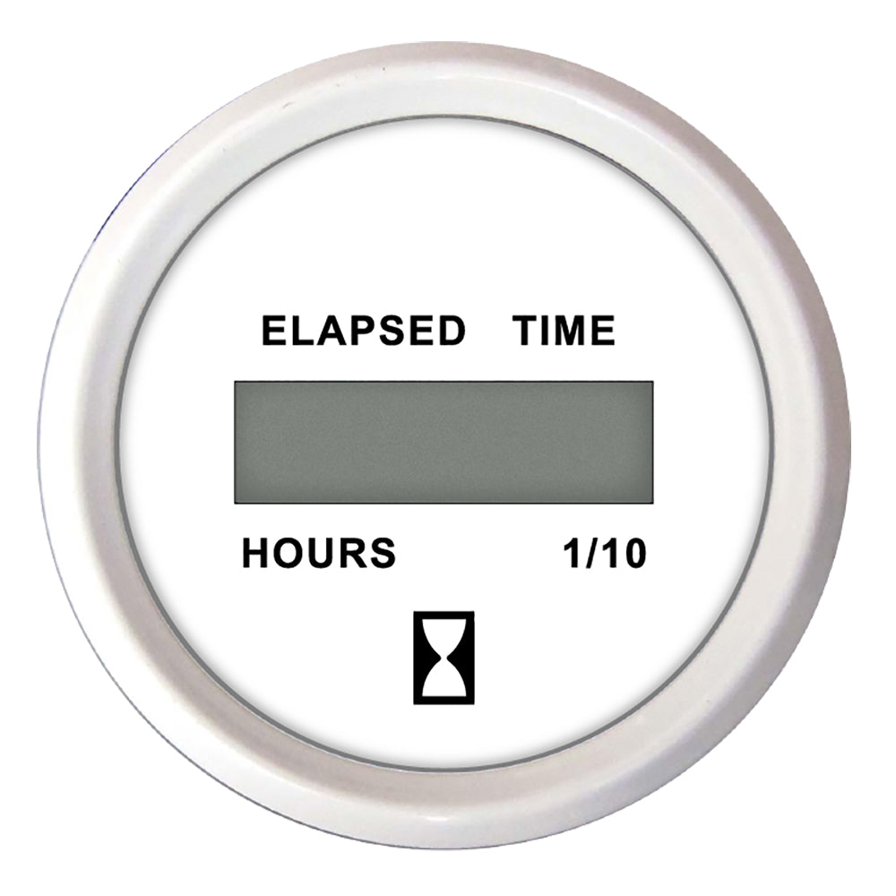 Faria Beede Instruments, Faria Dress White 2" Hourmeter (Digital)