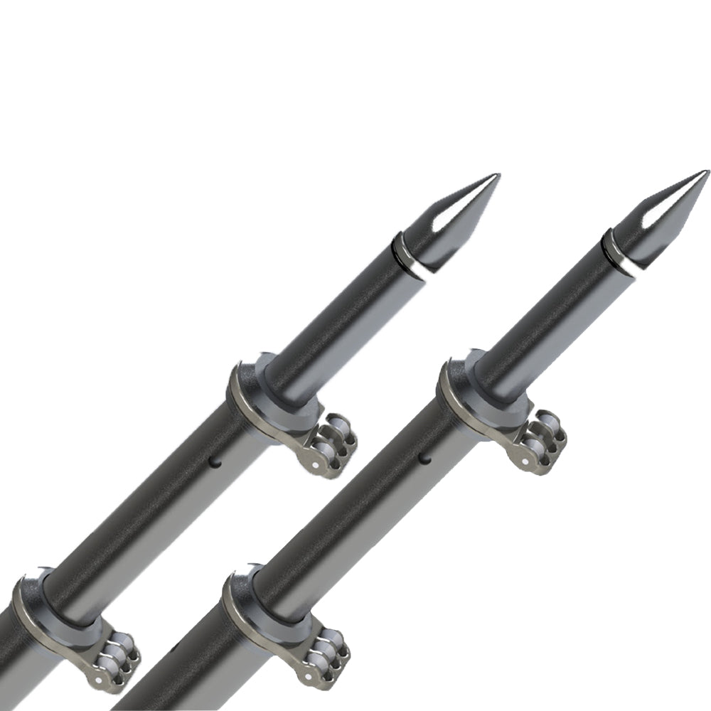 TACO Marine, TACO 18' Deluxe Outrigger Poles w/Rollers - Silver/Black