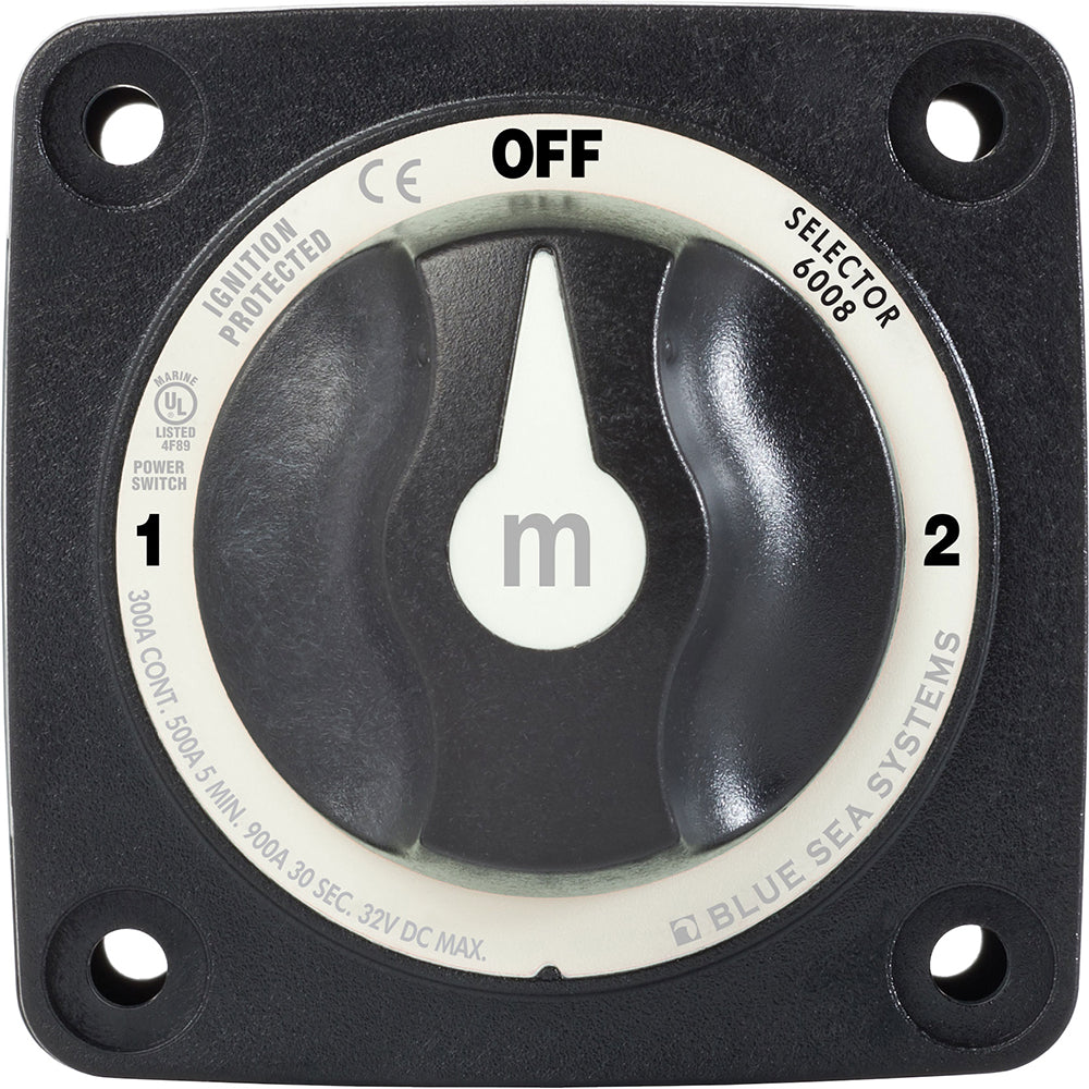 Blue Sea Systems, Blue Sea 6008200 m-Series Selector 3 Position Battery Switch - Black