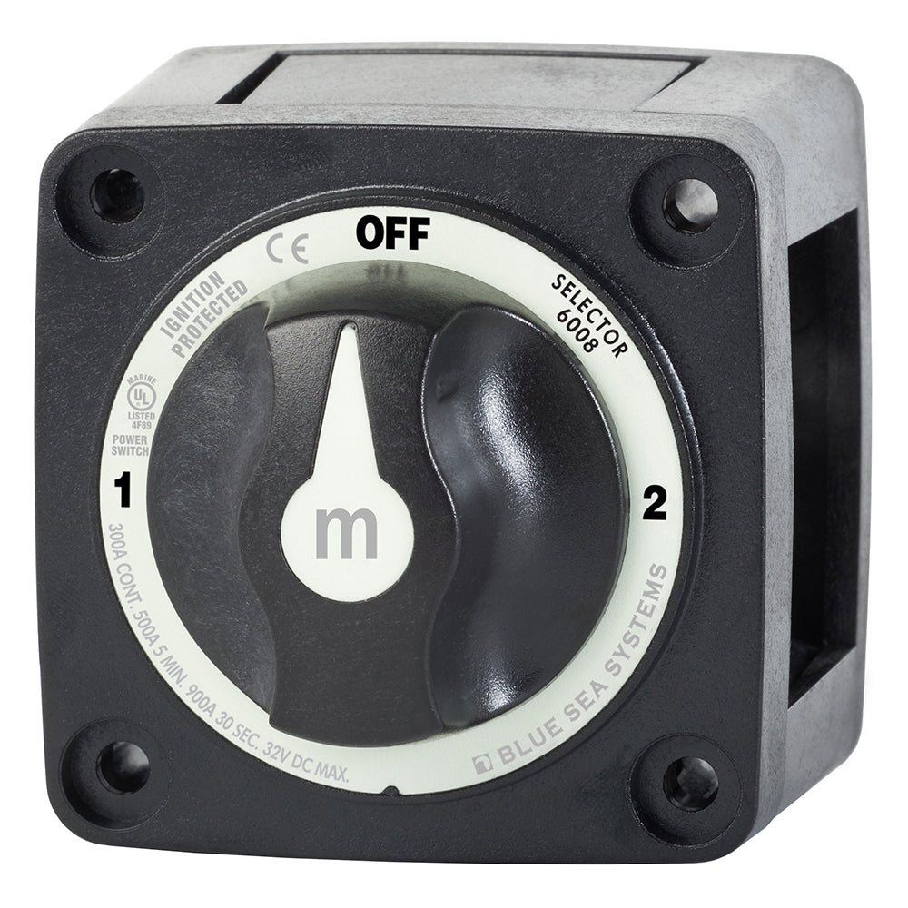 Blue Sea Systems, Blue Sea 6008200 m-Series Selector 3 Position Battery Switch - Black