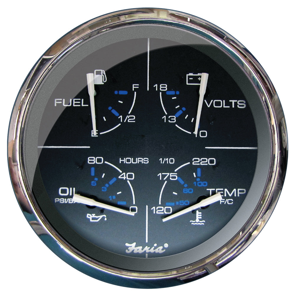 Faria Beede Instruments, Faria Chesapeake Black 5" Multifunction Gauge
