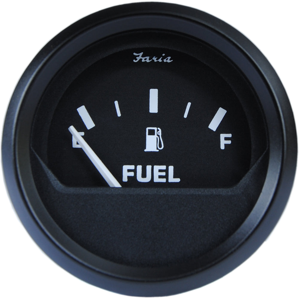 Faria Beede Instruments, Faria Euro Black 2" Fuel Level Gauge - Metric