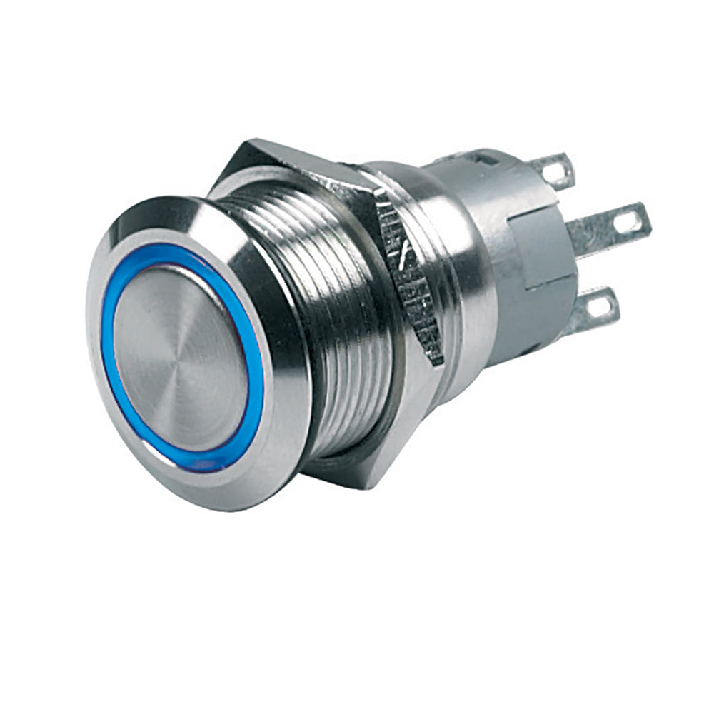BEP Marine, BEP Push-Button Switch 12V Latching On/Off - Blue LED