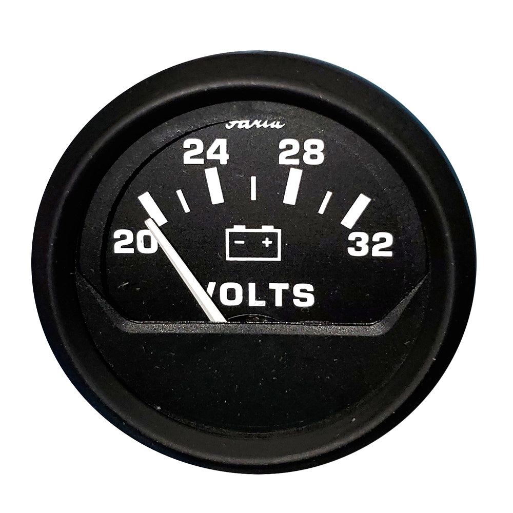 Faria Beede Instruments, Faria Euro Black 2" Voltmeter (20-32 V)