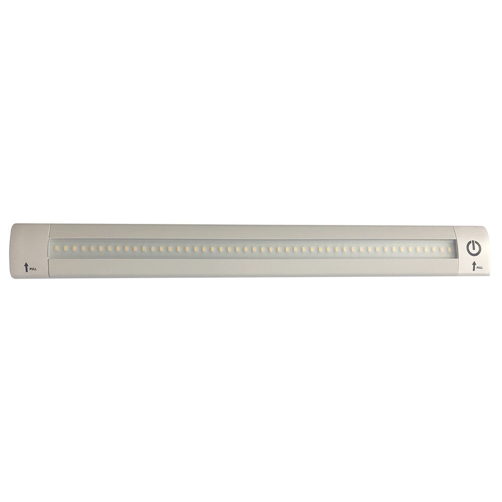 Lunasea Lighting, Lunasea 12" Adjustable Linear LED Light w/Built-In Touch Dimmer Switch - Cool White