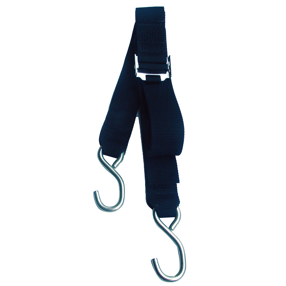 Rod Saver Stainless Steel Roller Buckle Gunwale Tie-Down - 2" x 10'