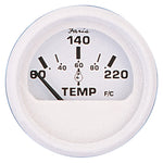 Faria Beede Instruments, Faria Dress White 2" Cylinder Head Temperature Gauge (60 - 220° F)