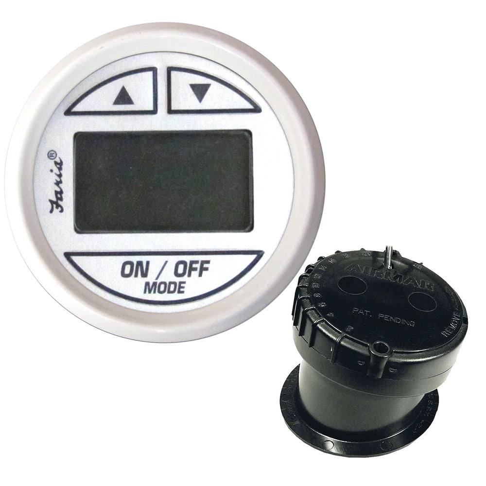 Faria Beede Instruments, Faria Dress White 2" Depth Sounder w/In-Hull Transducer