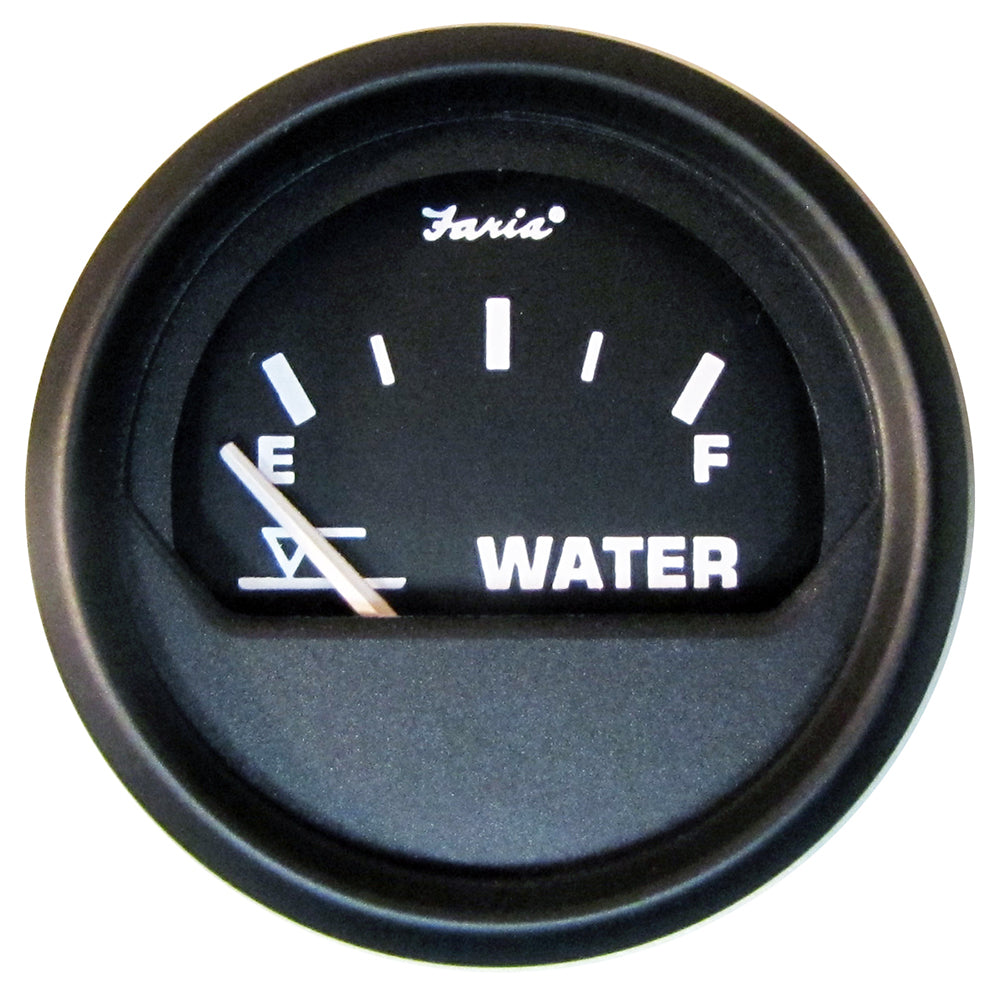 Faria Beede Instruments, Faria Euro Black 2" Tank Level Gauge - Potable Water