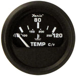 Faria Beede Instruments, Faria Euro Black 2" Water Temperature Gauge - Metric (40 to 120° C)