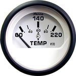 Faria Beede Instruments, Faria Euro White 2" Cylinder Head Temperature Gauge (60 - 220° F)