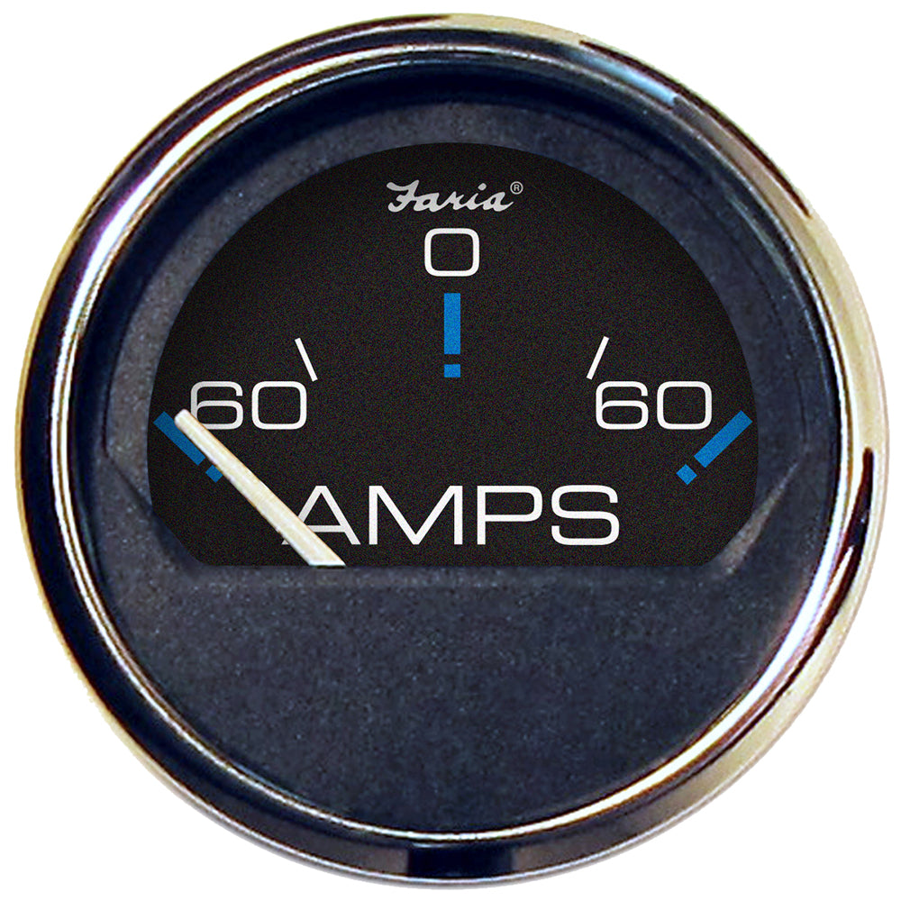 Faria Beede Instruments, Faria Chesapeake Black 2" Ammeter Gauge (-60 to +60 AMPS)