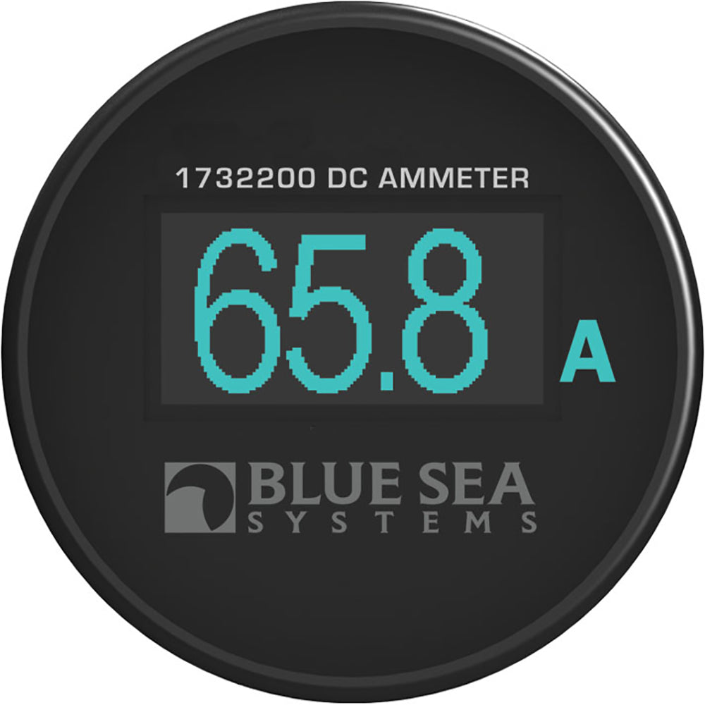 Blue Sea Systems, Blue Sea 1732200 Mini OLED Ammeter - Blue