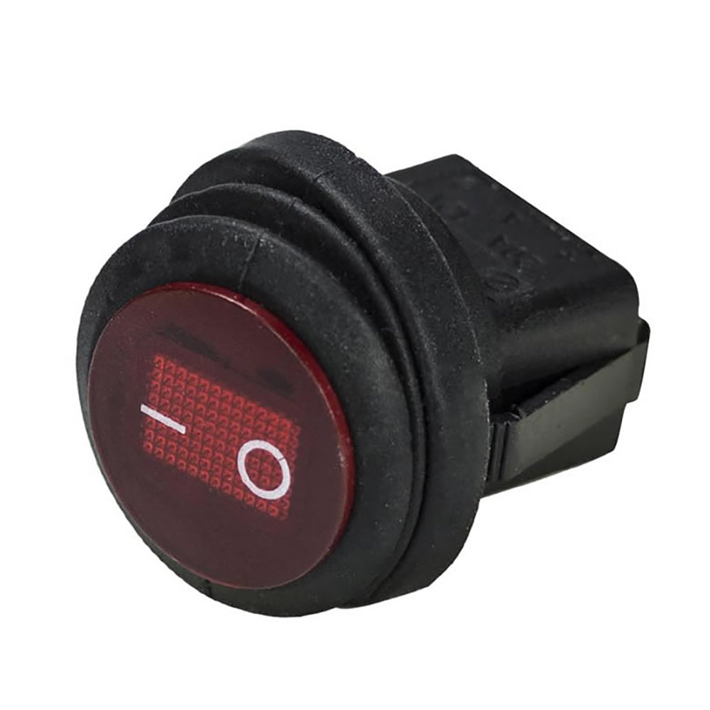 HEISE LED Lighting Systems, HEISE Rocker Switch - Illuminated Red Round - 5-Pack