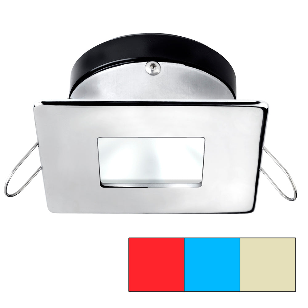 I2Systems Inc, i2Systems Apeiron A1120 Spring Mount Light - Square/Square - Red, Warm White & Blue - Polished Chrome