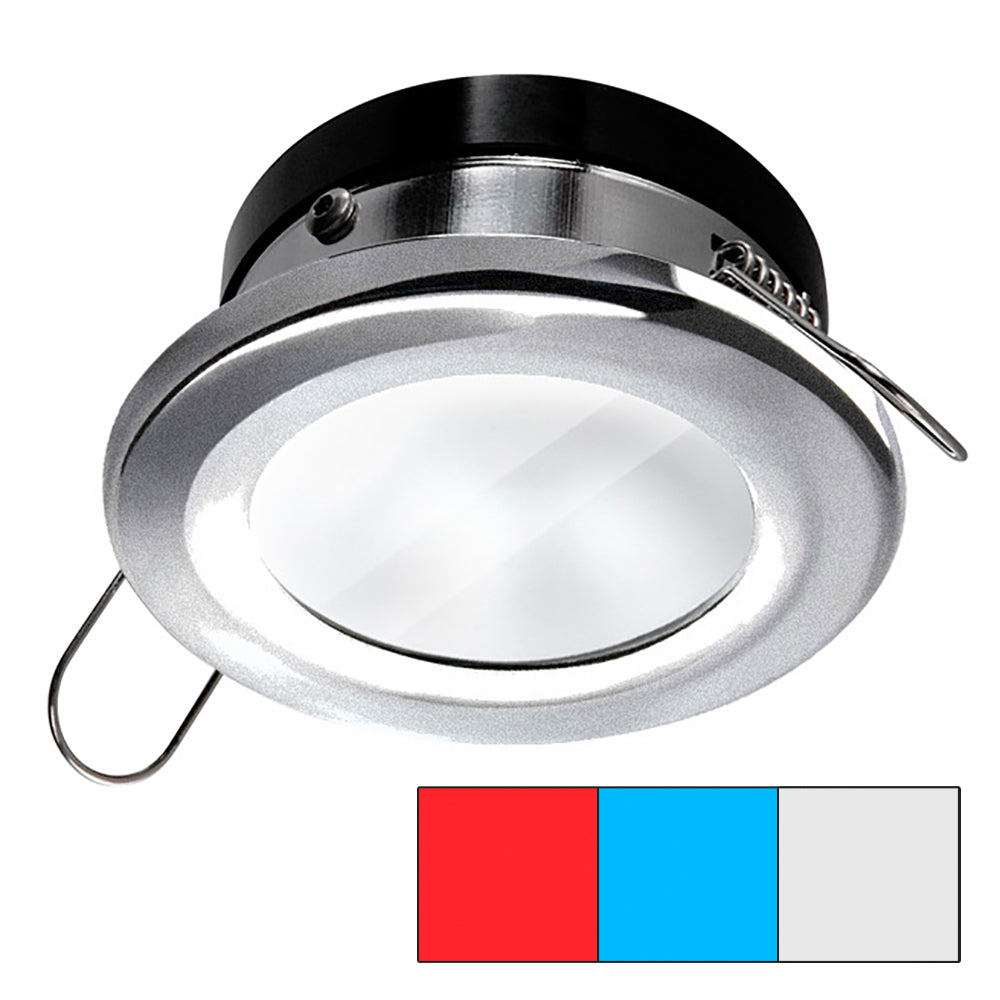 I2Systems Inc, i2Systems Apeiron A1120 Spring Mount Light - Round - Red, Cool White & Blue - Brushed Nickel