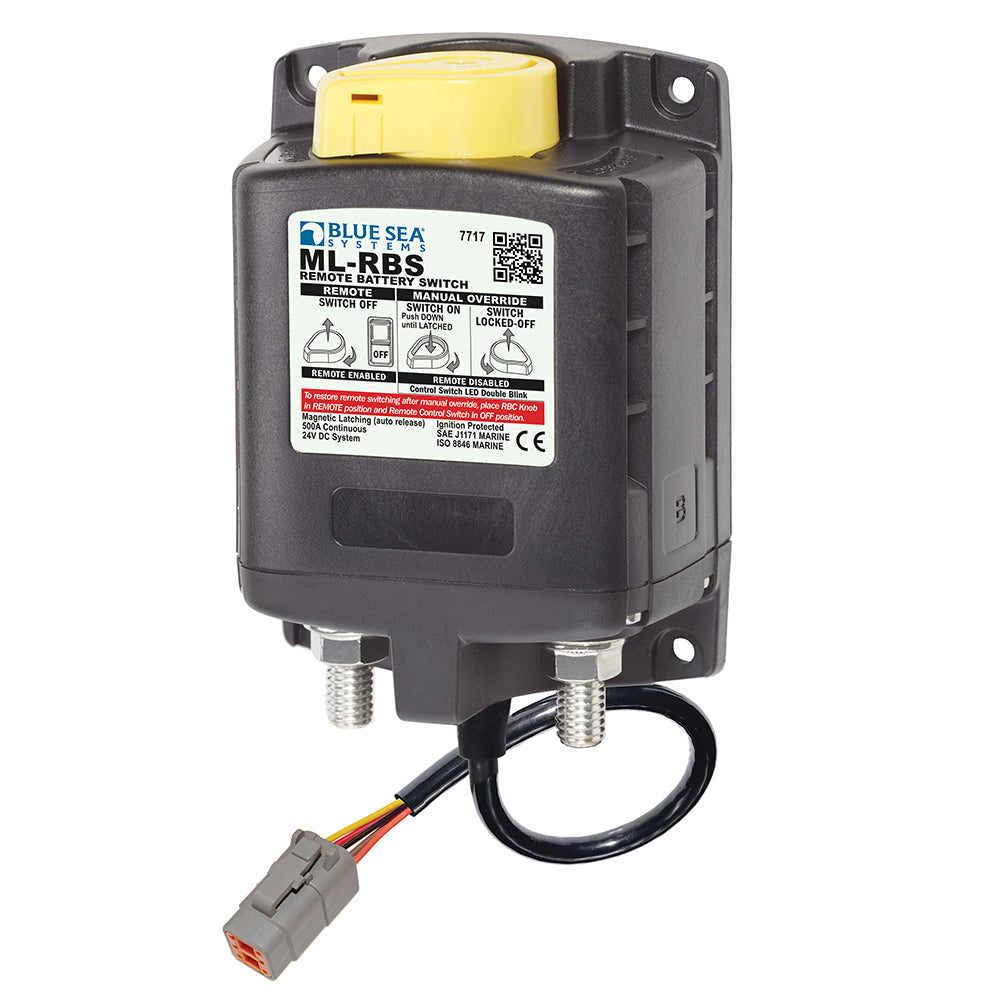 Blue Sea Systems, Blue Sea 7717100 ML-RBS Remote Battery Switch with Manual Control Auto Release & Deutsch Connector - 24