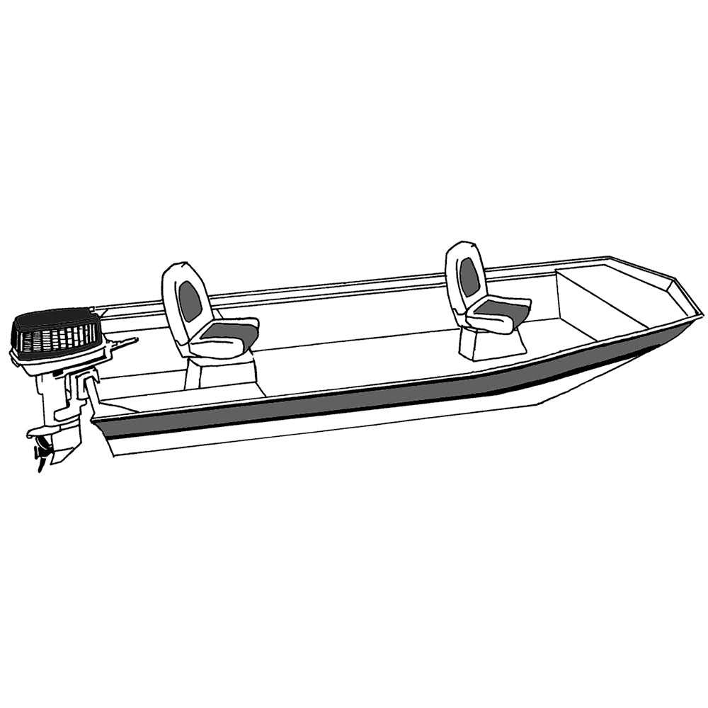 Carver by Covercraft, Carver Performance Poly-Guard Styled-to-Fit Boat Cover f/14.5' Open Jon Boats - Shadow Grass
