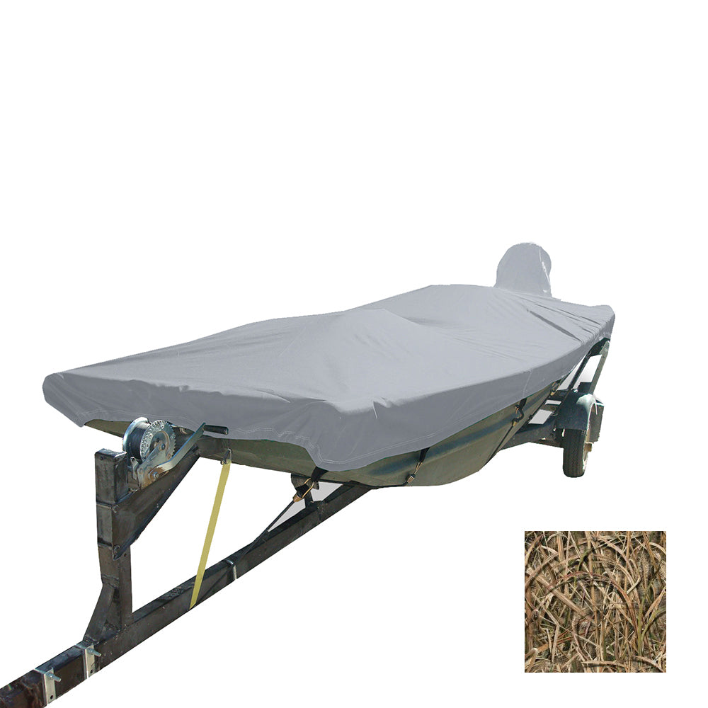 Carver by Covercraft, Carver Performance Poly-Guard Styled-to-Fit Boat Cover f/14.5' Open Jon Boats - Shadow Grass