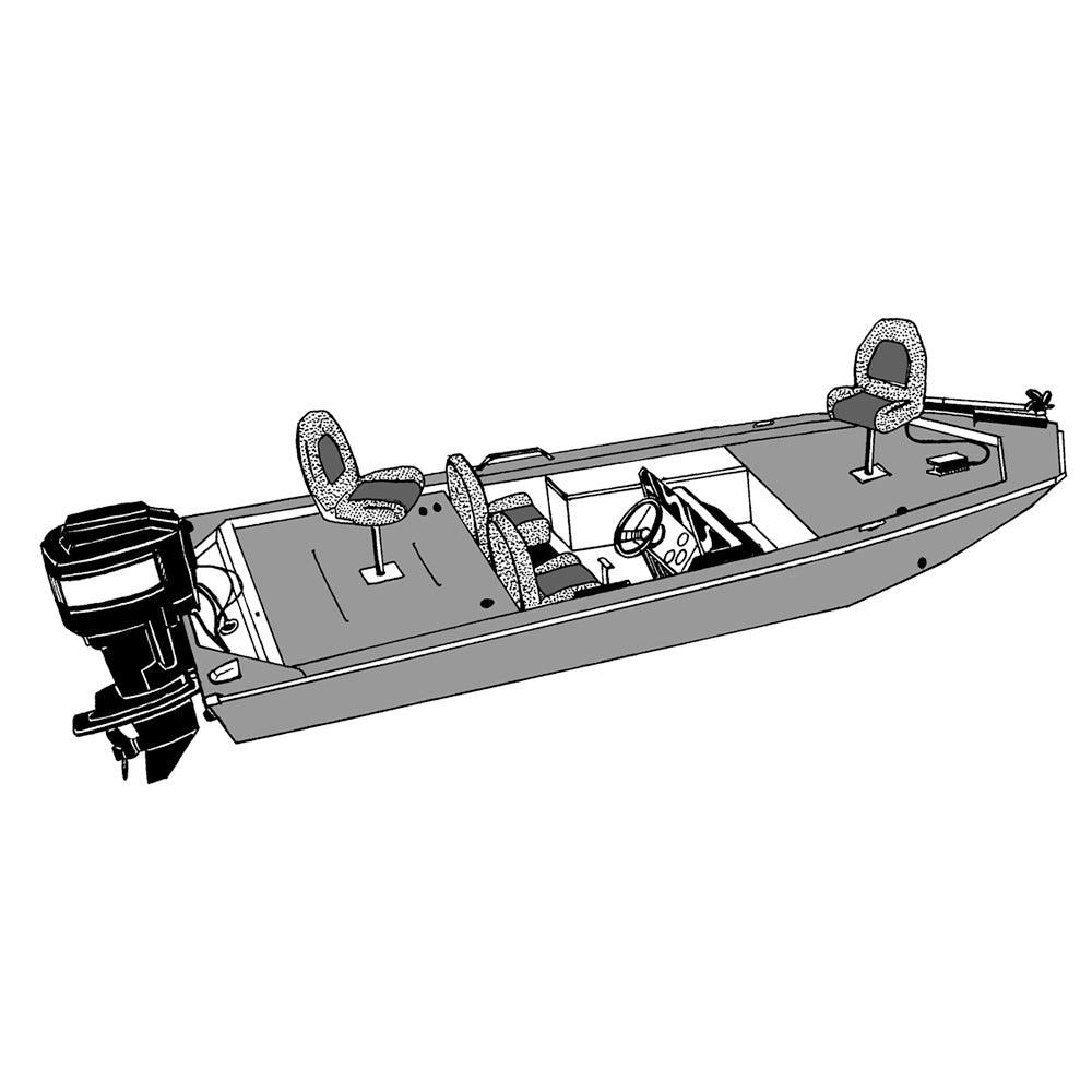 Carver by Covercraft, Carver Performance Poly-Guard Styled-to-Fit Boat Cover f/17.5' Jon Style Bass Boats - Shadow Grass