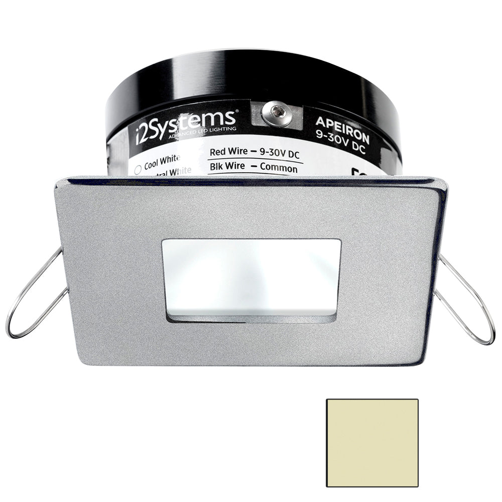 I2Systems Inc, i2Systems Apeiron PRO A503 - 3W Spring Mount Light - Square/Square - Warm White - Brushed Nickel Finish