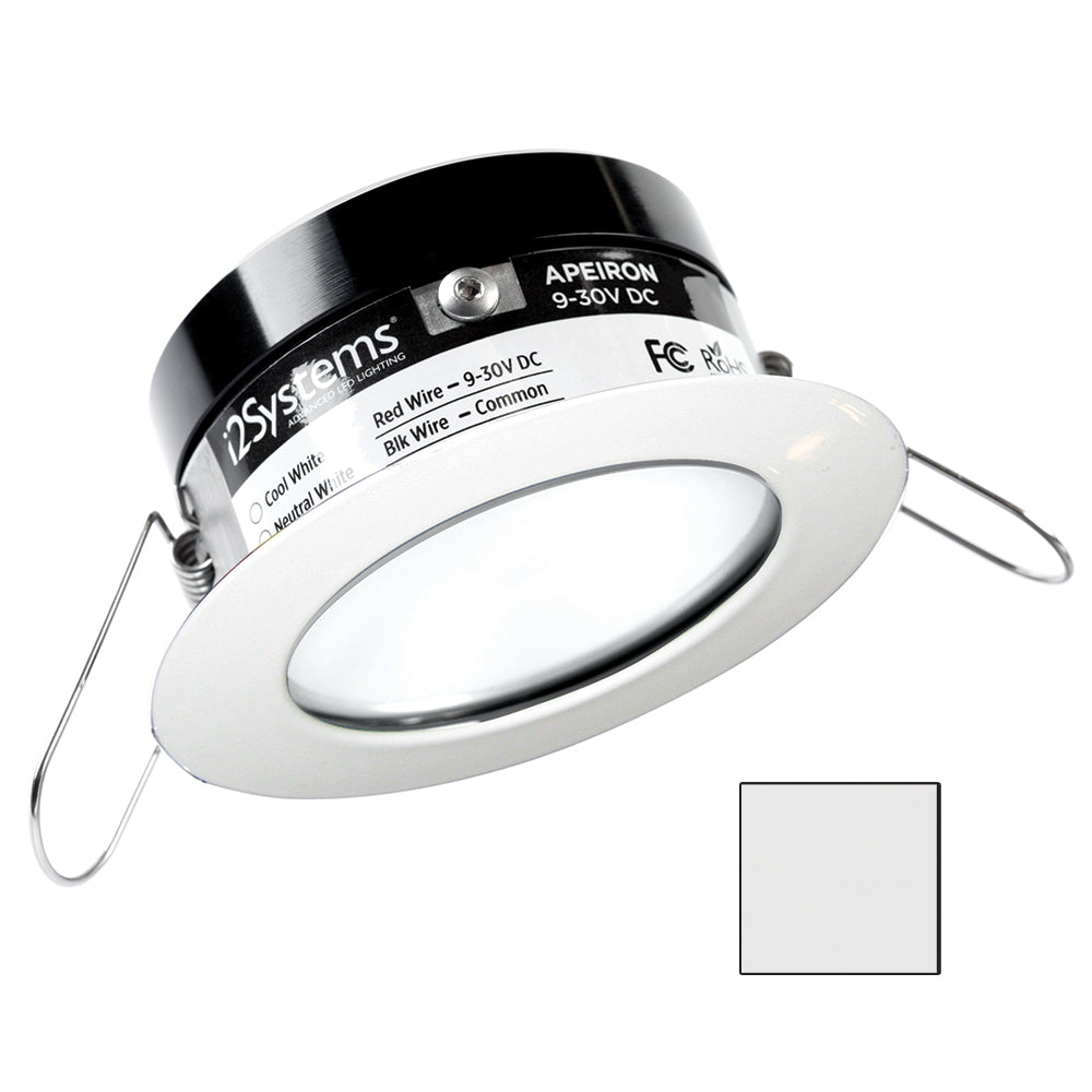 I2Systems Inc, i2Systems Apeiron PRO A503 - 3W Spring Mount Light - Round - Cool White - White Finish