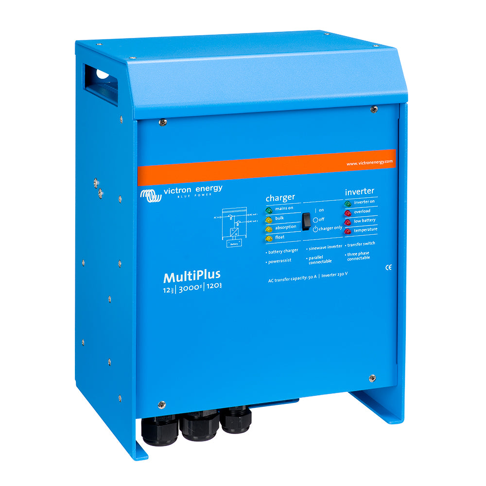 Victron Energy, Victron MultiPlus Inverter/Charger 12VDC - 3000VA - 120VAC w/ 120AMP Battery Charger - 50AMP Transfer Switch