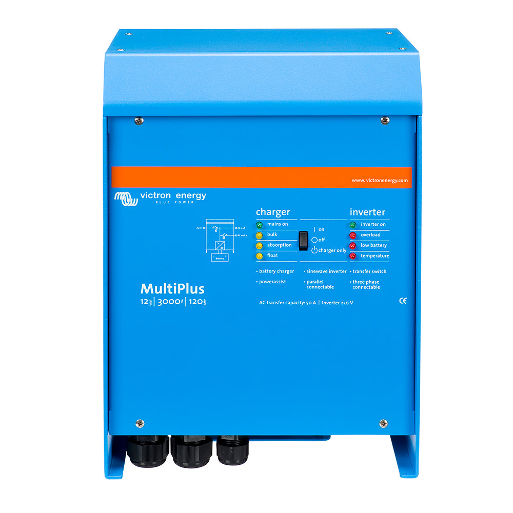 Victron Energy, Victron MultiPlus Inverter/Charger 12VDC - 3000VA - 120VAC w/ 120AMP Battery Charger - 50AMP Transfer Switch