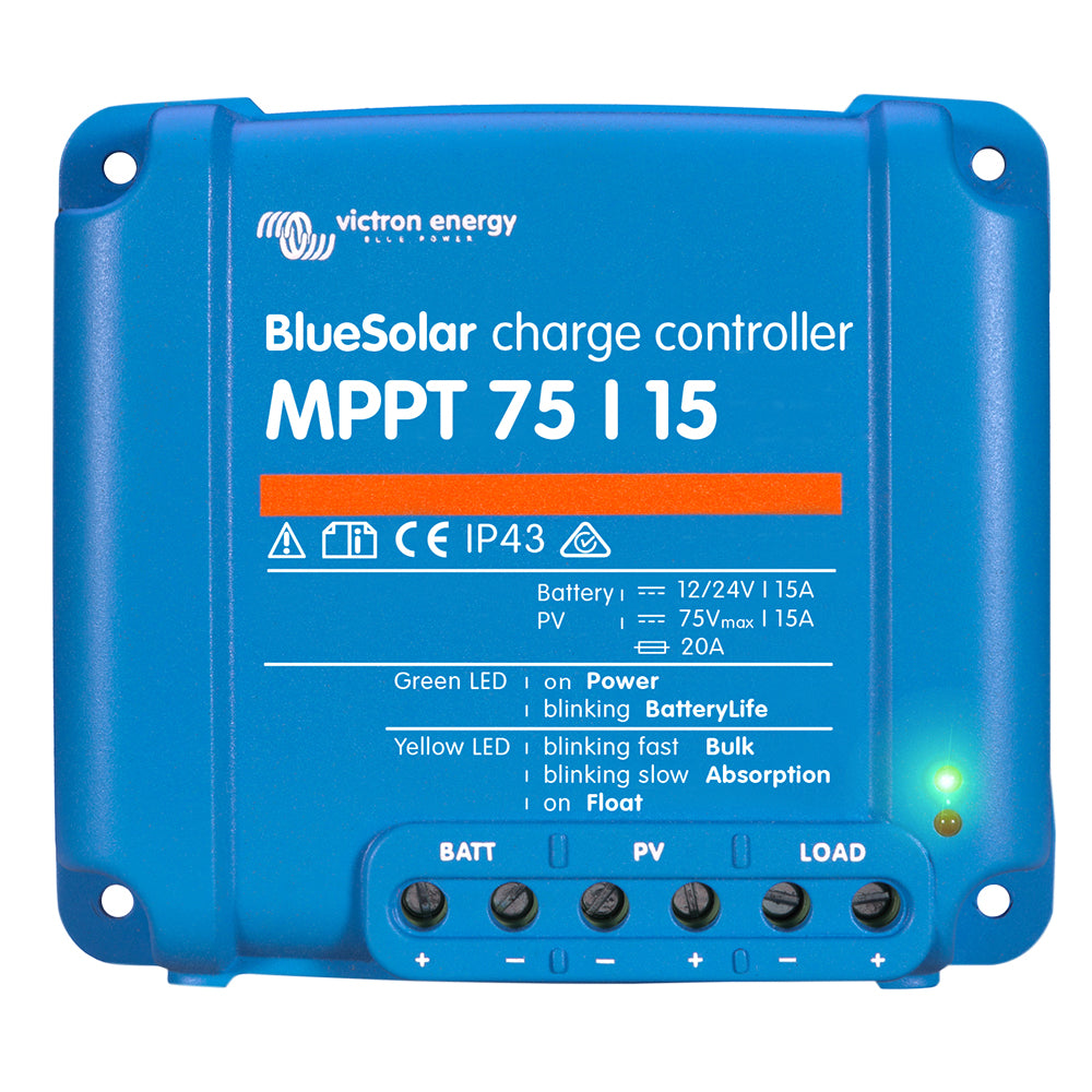 Victron Energy, Victron BlueSolar MPPT Charge Controller - 75V - 15AMP