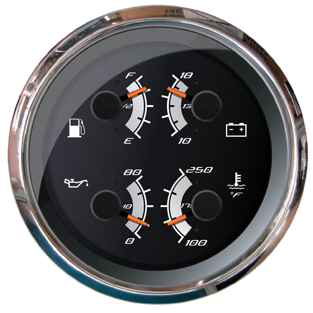 Faria Beede Instruments, Faria Platinum 4" Multi-Function - Fuel, Oil, Volt & Water Temperature