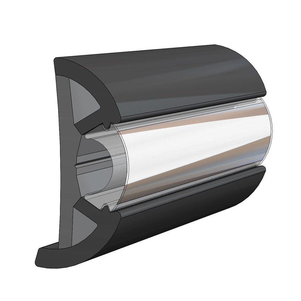 TACO Marine, TACO Large SuproFlex Rub Rail 2.5" x 1" - Black