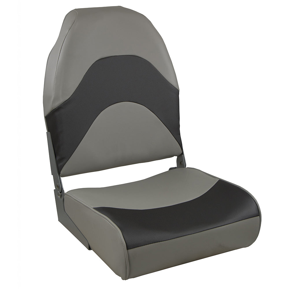 Springfield Marine, Springfield Premium Wave Folding Seat - Grey w/Meteor Stripe